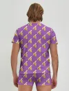 Мужские трусы с футболкой / Бананы на лиловом паттерн