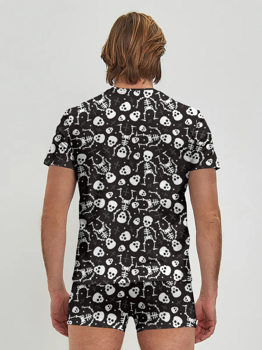 Мужские трусы с футболкой / Скелеты
