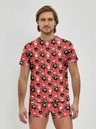 Мужские трусы с футболкой / Пауки