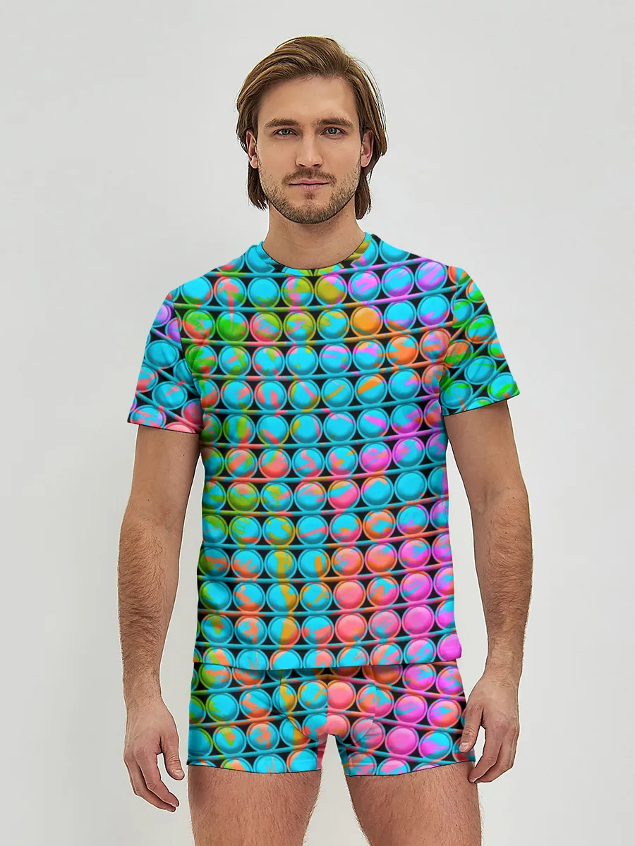 Мужские трусы с футболкой / POP IT | Взрыв Красок