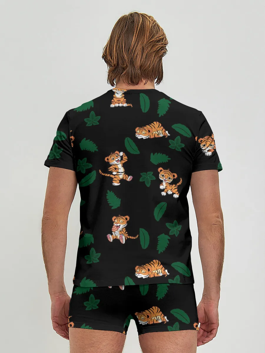 Мужские трусы с футболкой / Милый тигр