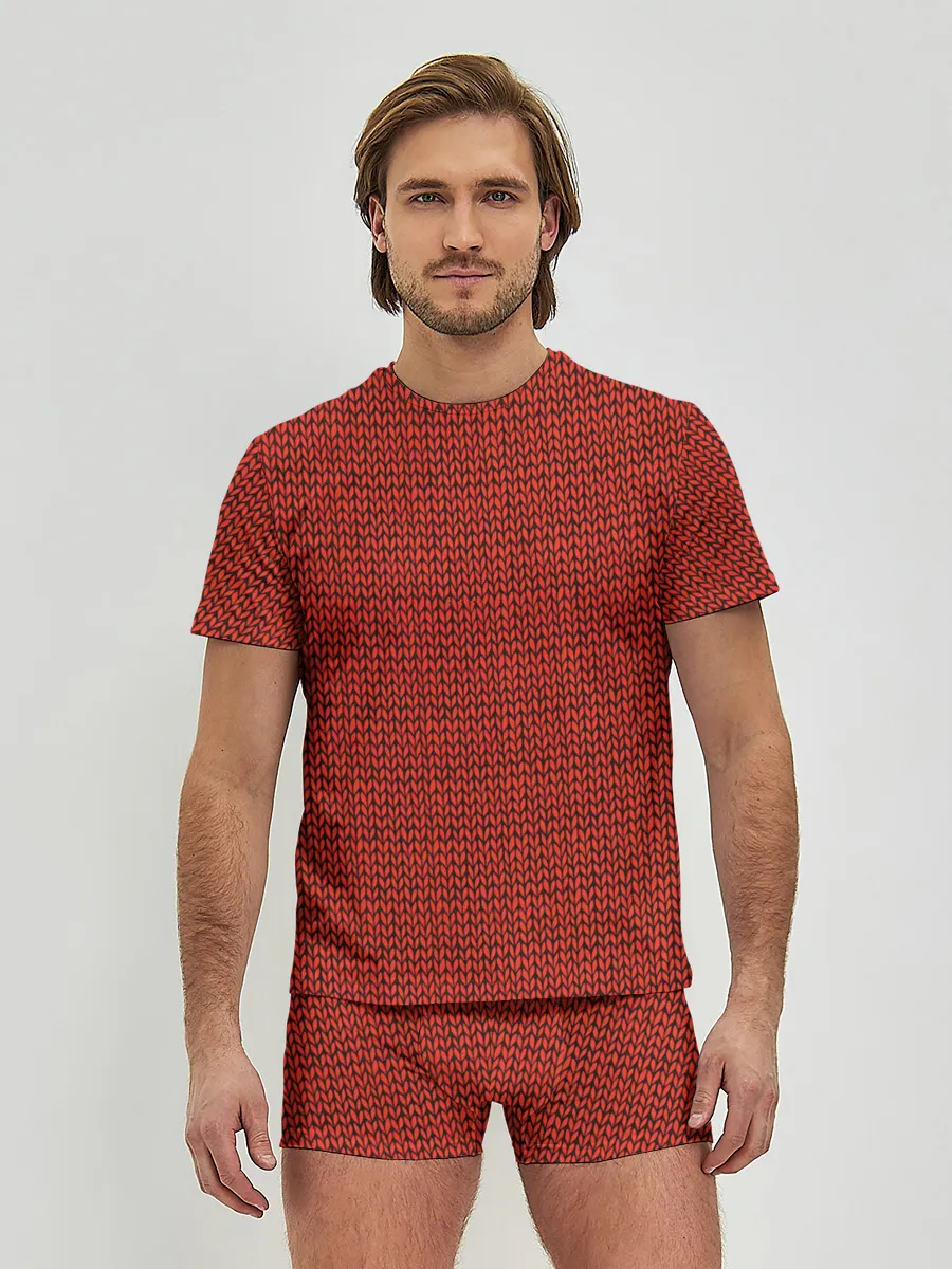 Мужские трусы с футболкой / Красная вязь