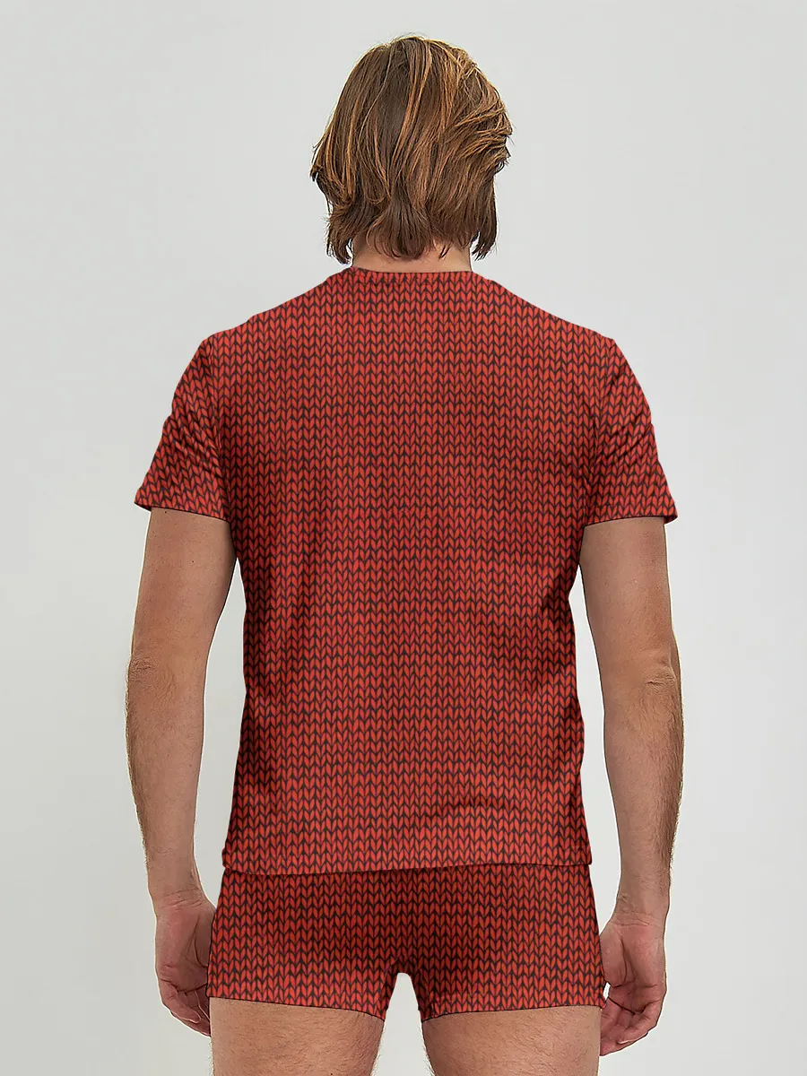 Мужские трусы с футболкой / Красная вязь