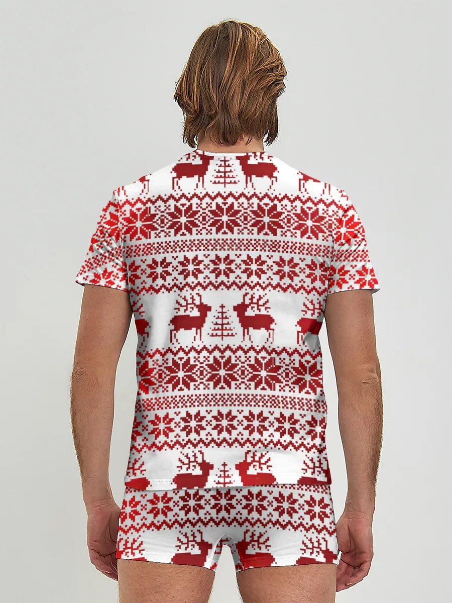 Мужские трусы с футболкой / Зимний лес