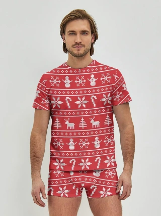 Мужские трусы с футболкой / Новогодний атрибуты