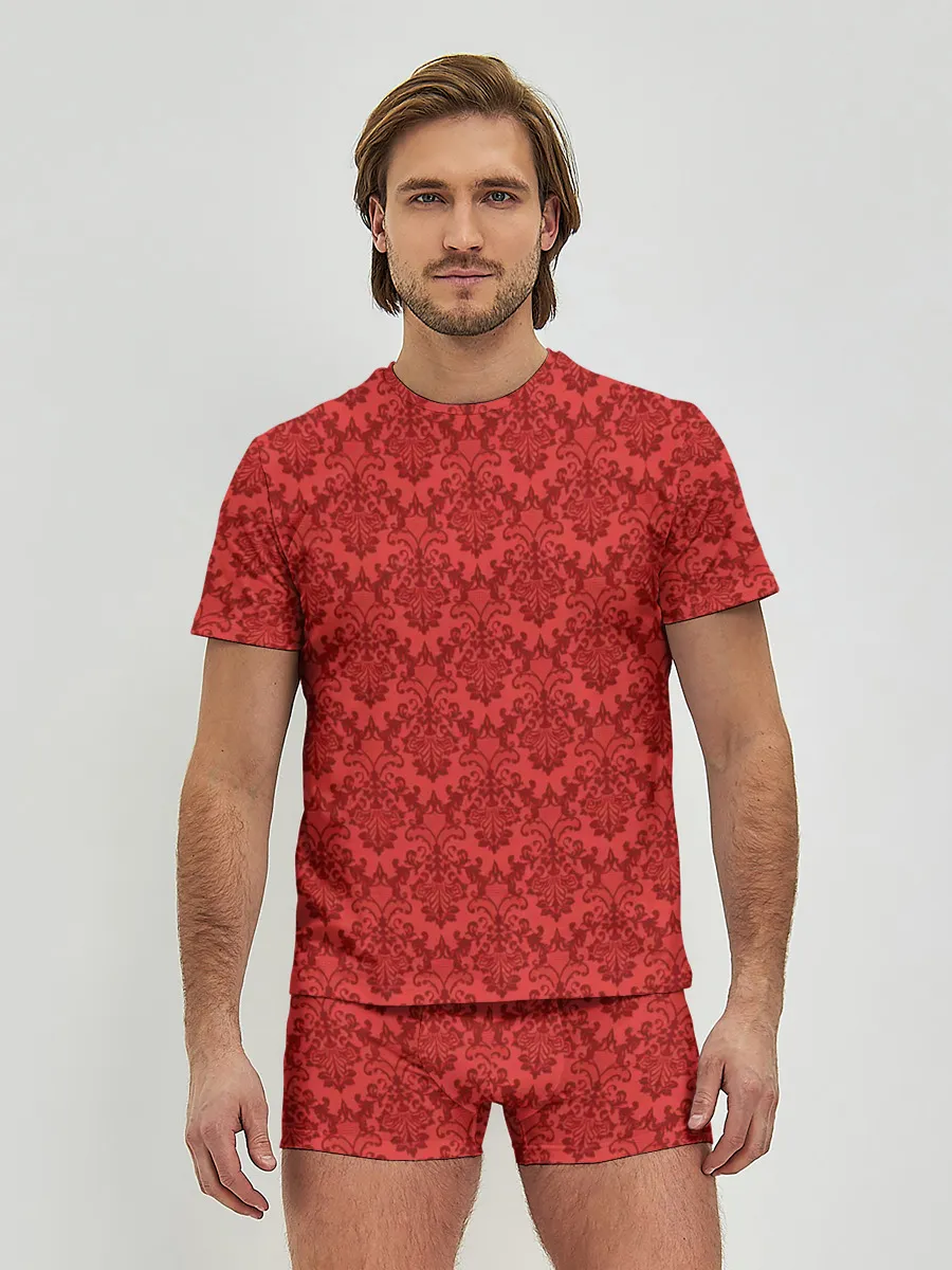 Мужские трусы с футболкой / Красная готика