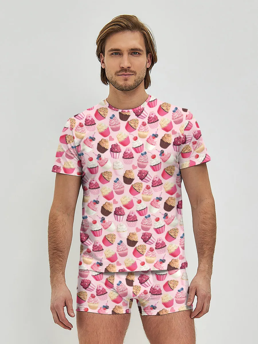 Мужские трусы с футболкой / Пирожные