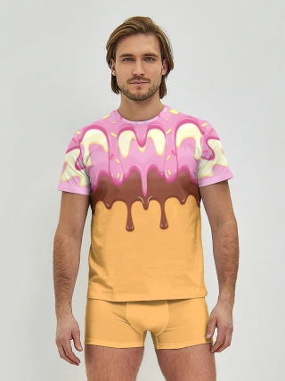 Мужские трусы с футболкой / Мороженое | Ice Scream