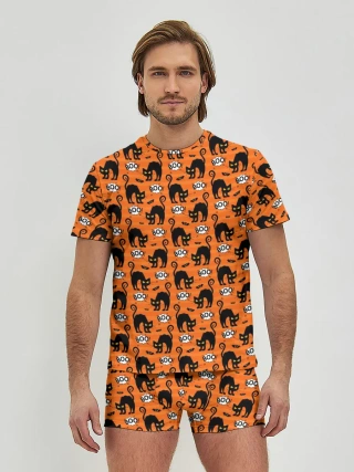 Мужские трусы с футболкой / Чёрная Кошка