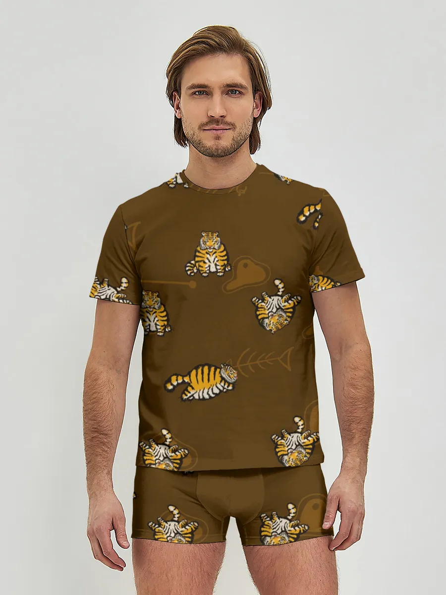 Мужские трусы с футболкой / Тигрята