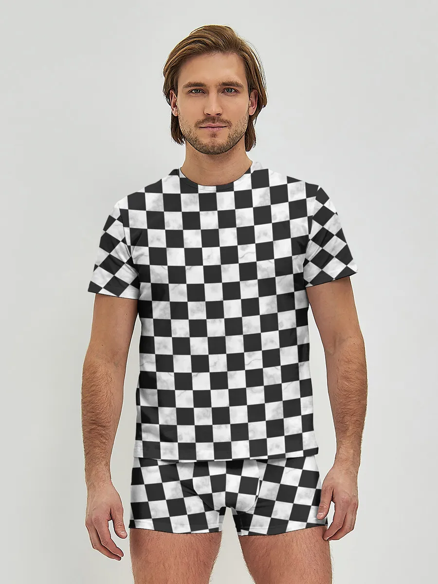 Мужские трусы с футболкой / Шахматист