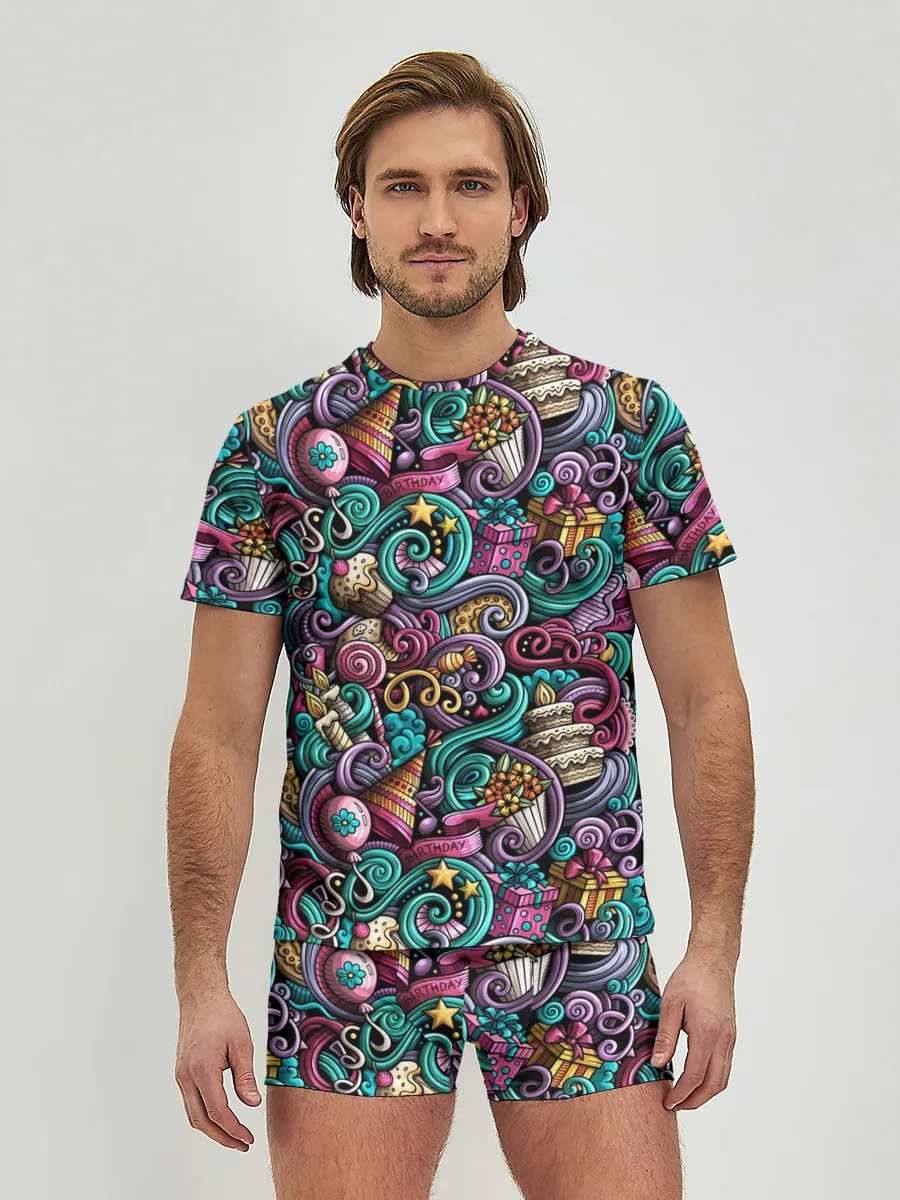 Мужские трусы с футболкой / Happy Birthday