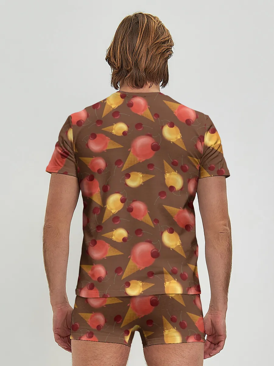 Мужские трусы с футболкой / Сладкое мороженое