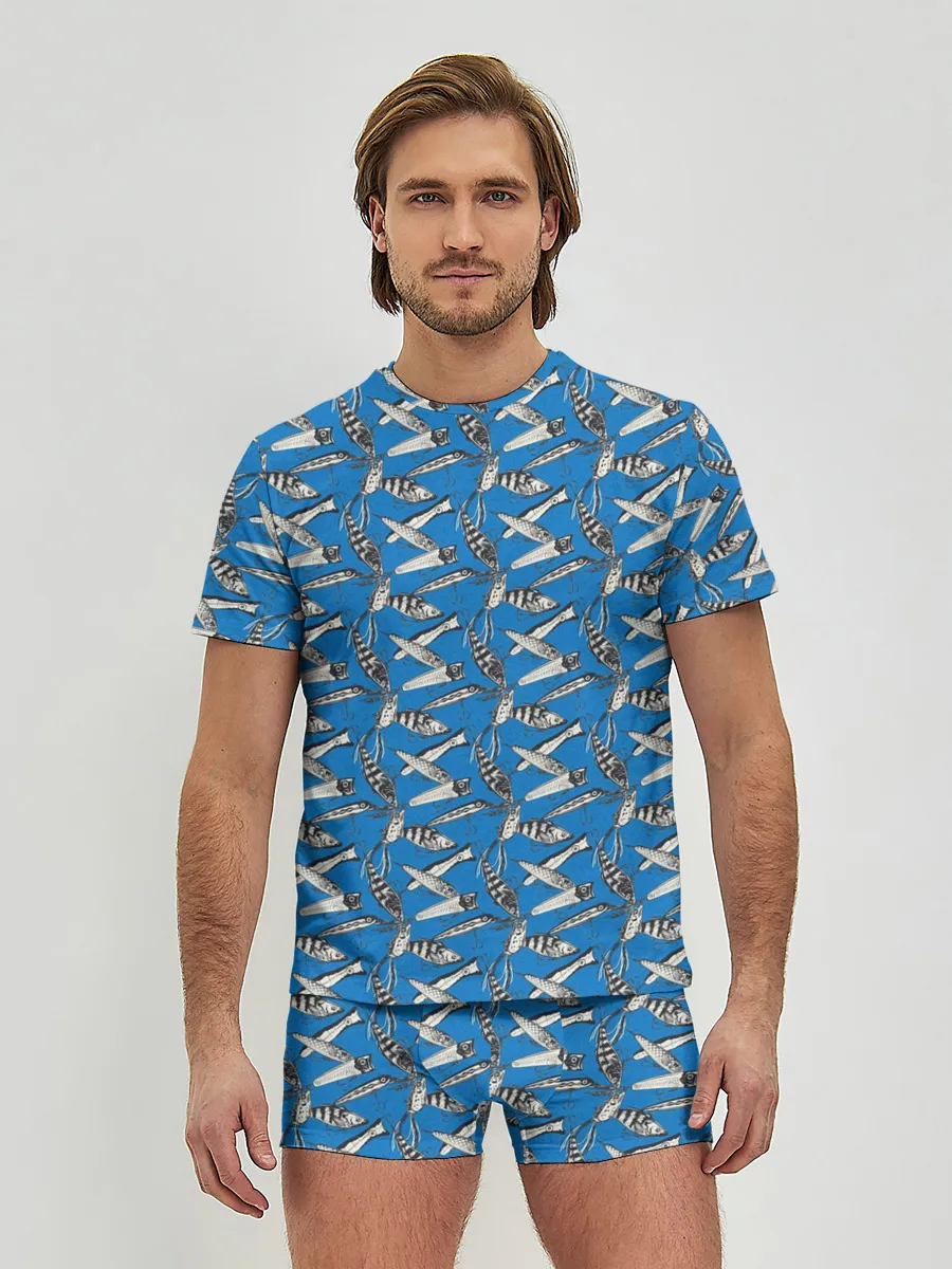 Мужские трусы с футболкой / Рыболовные Приманки