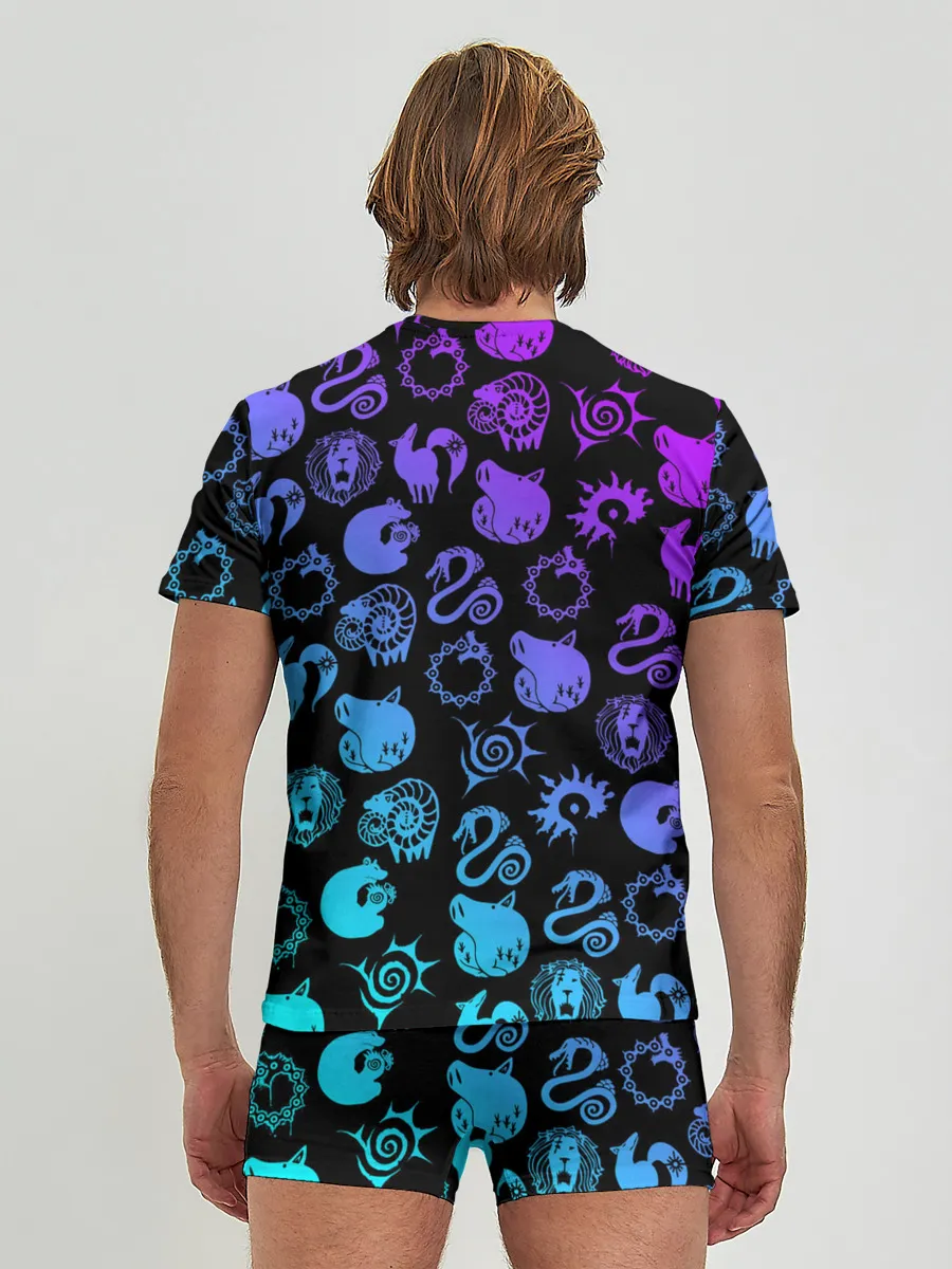 Мужские трусы с футболкой / 7 СМЕРТНЫХ ГРЕХОВ НЕОН ЭМБЛЕМЫ