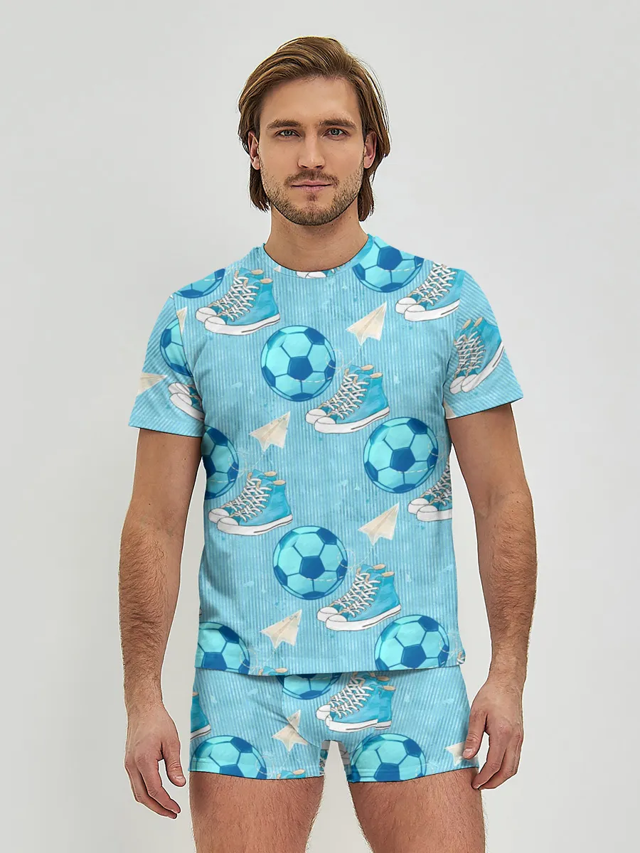 Мужские трусы с футболкой / Юный футболист