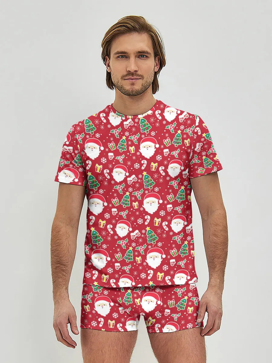 Мужские трусы с футболкой / Дед Мороз