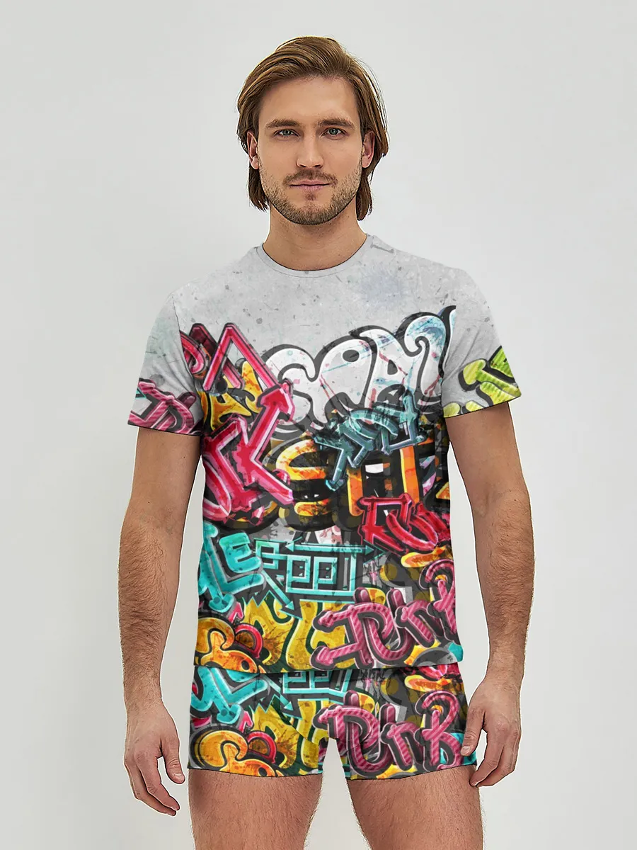 Мужские трусы с футболкой / Graffiti on the wall