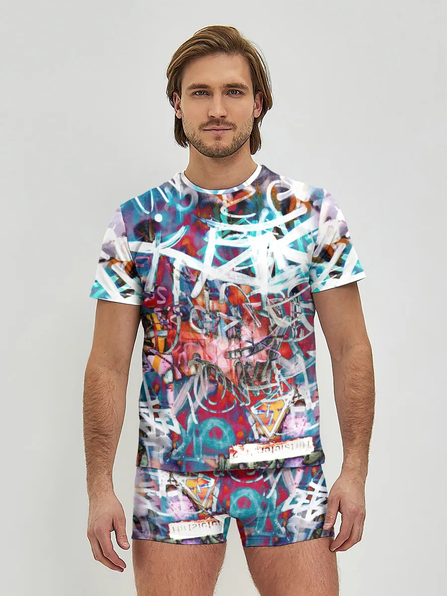 Мужские трусы с футболкой / Wall graffiti