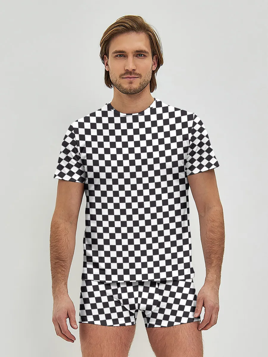 Мужские трусы с футболкой / Checkerboard