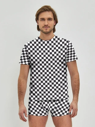 Мужские трусы с футболкой / Checkerboard