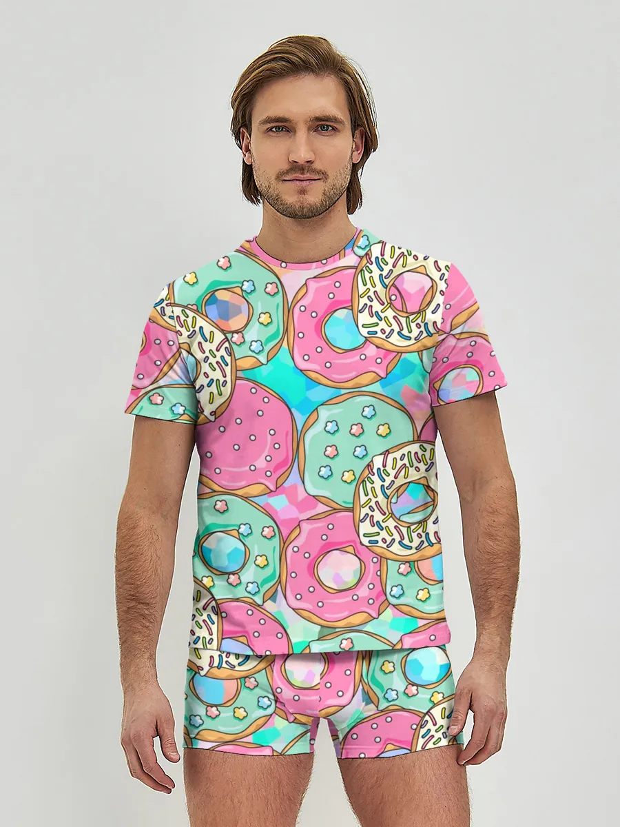 Мужские трусы с футболкой / Сладкие Пончики