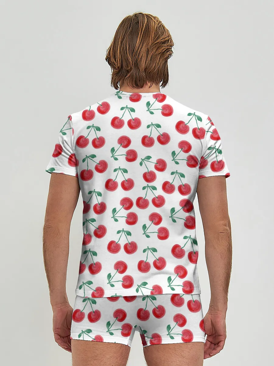 Мужские трусы с футболкой / Вишневое настроение