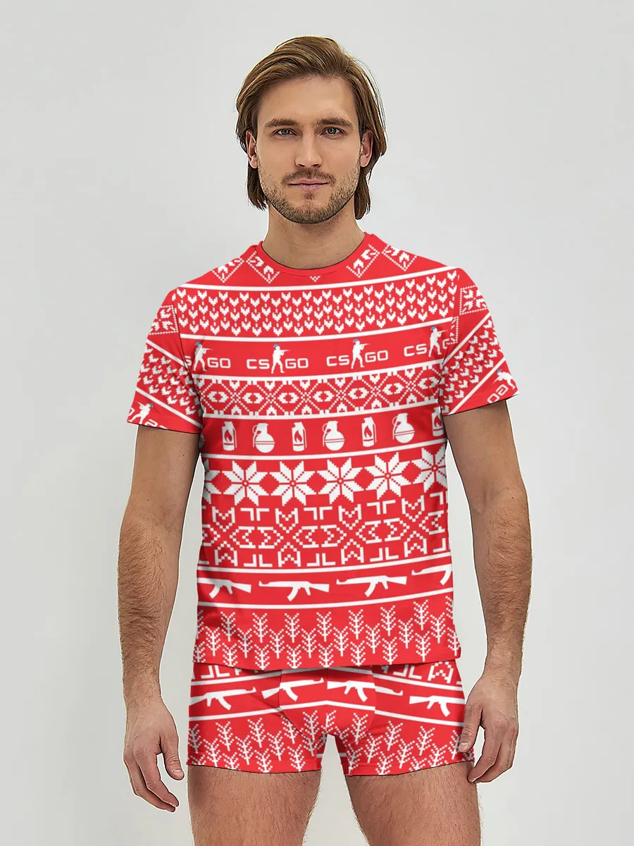 Мужские трусы с футболкой / Новый год #9