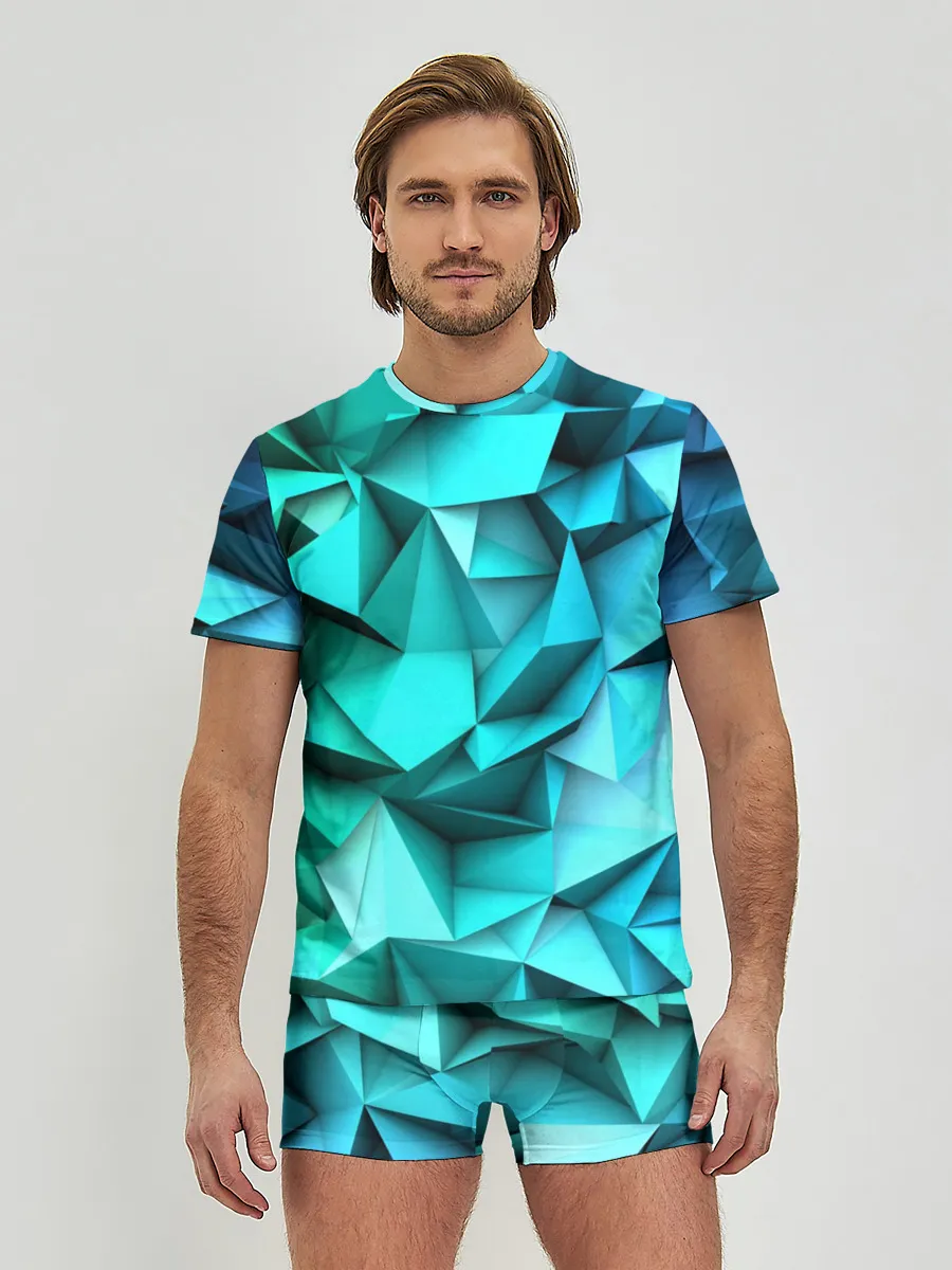 Мужские трусы с футболкой / abstraction geometry