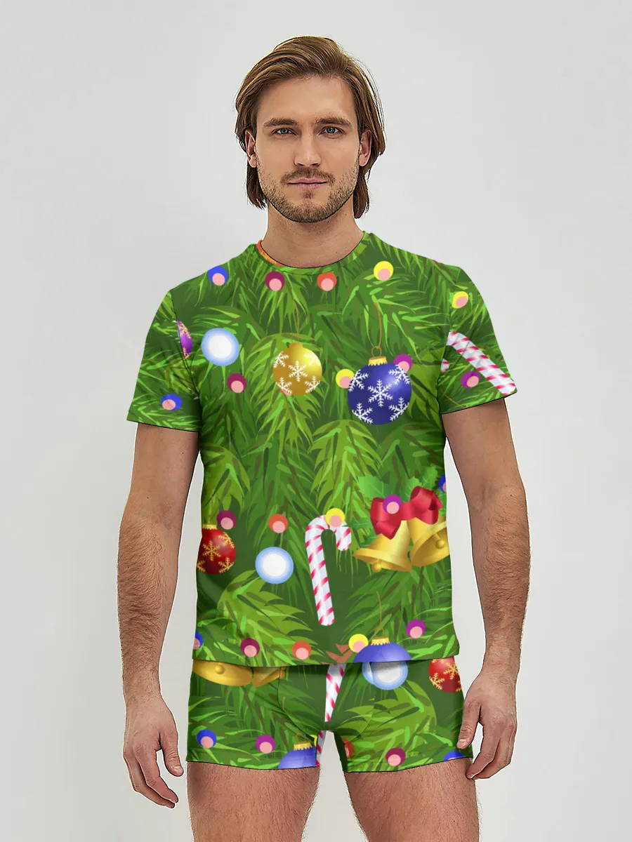 Мужские трусы с футболкой / Ёлка новогодняя