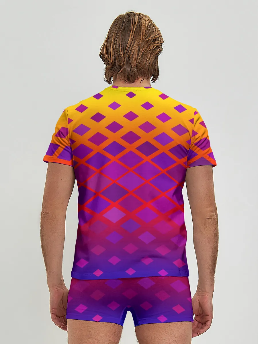 Мужские трусы с футболкой / Красочная Геометрия