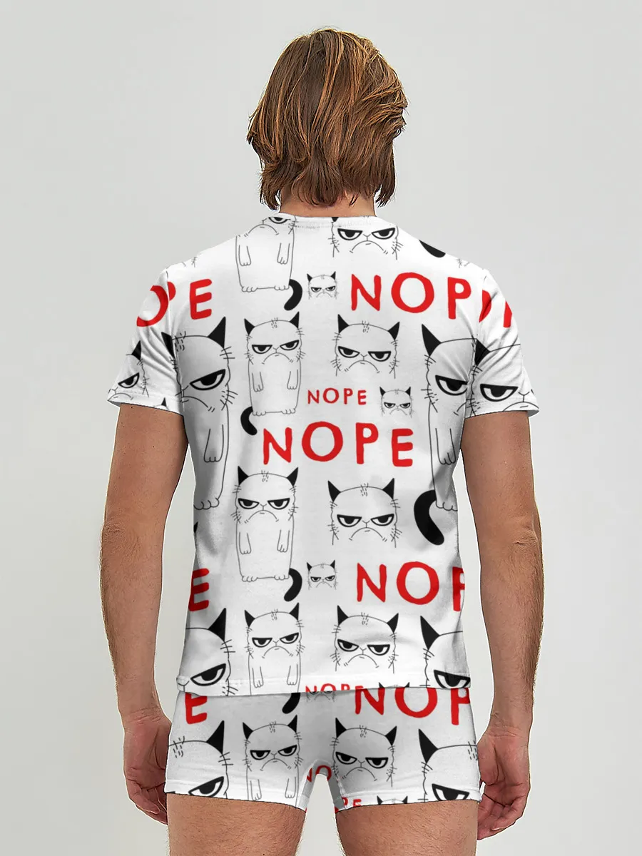 Мужские трусы с футболкой / Grumpy Cat. Nope!