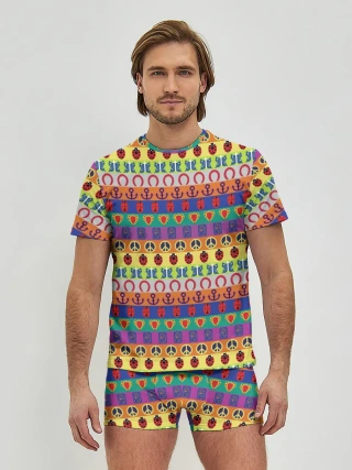 Мужские трусы с футболкой / JoJos Bizarre Adventure Logo