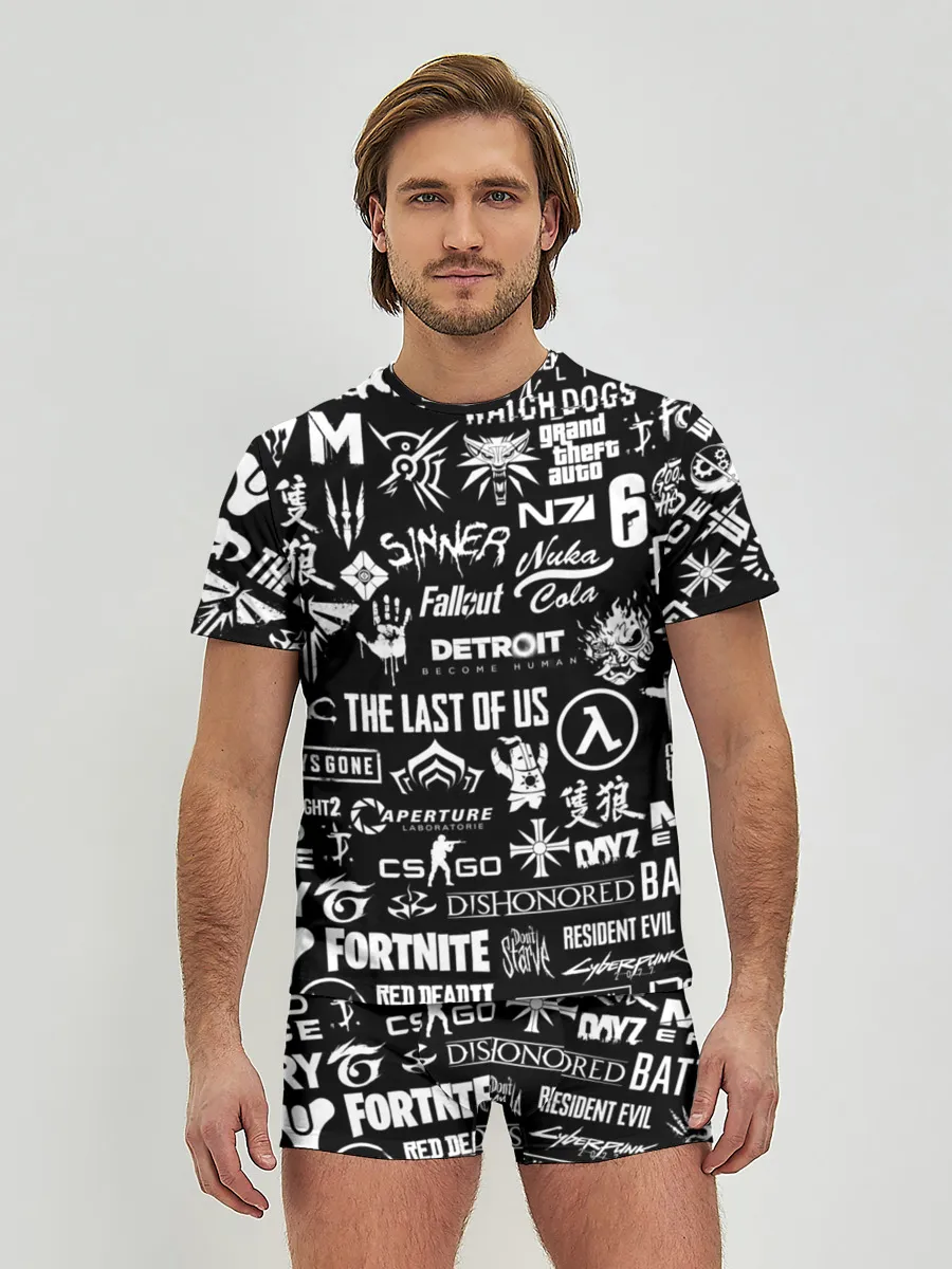 Мужские трусы с футболкой / ЛОГОТИПЫ ИГР