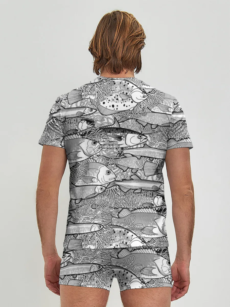 Мужские трусы с футболкой / Рыбы