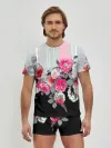 Мужские трусы с футболкой / Розы