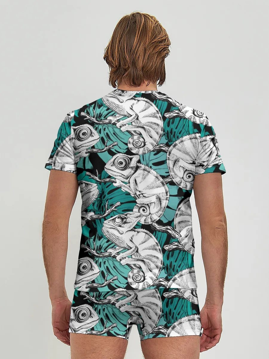 Мужские трусы с футболкой / Хамелеоны