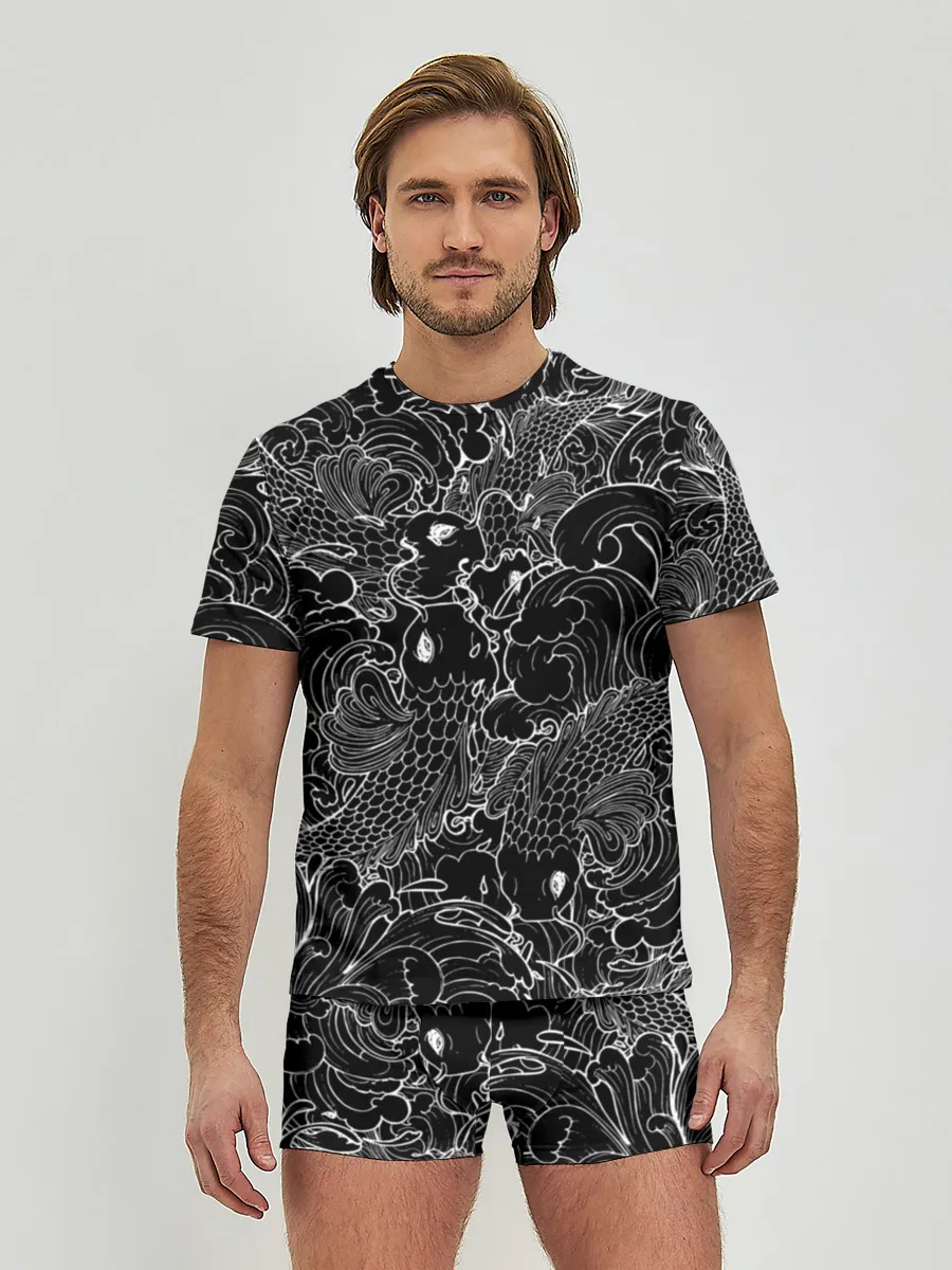 Мужские трусы с футболкой / Карпы кои