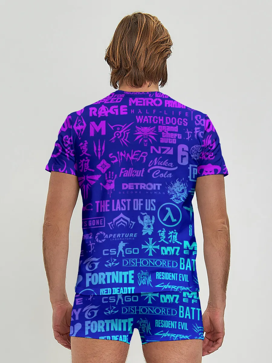 Мужские трусы с футболкой / ЛОГОТИПЫ ИГР