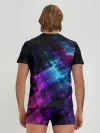 Мужские трусы с футболкой / Неоновая абстракция