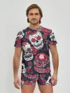 Мужские трусы с футболкой / Мексиканские черепа