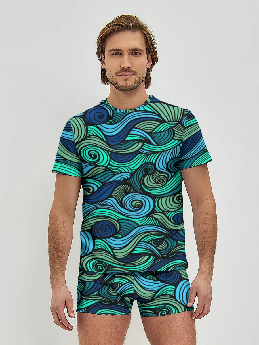 Мужские трусы с футболкой / Морская пучина