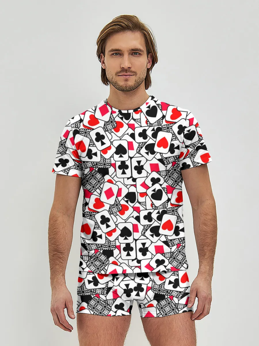 Мужские трусы с футболкой / Игральные карты
