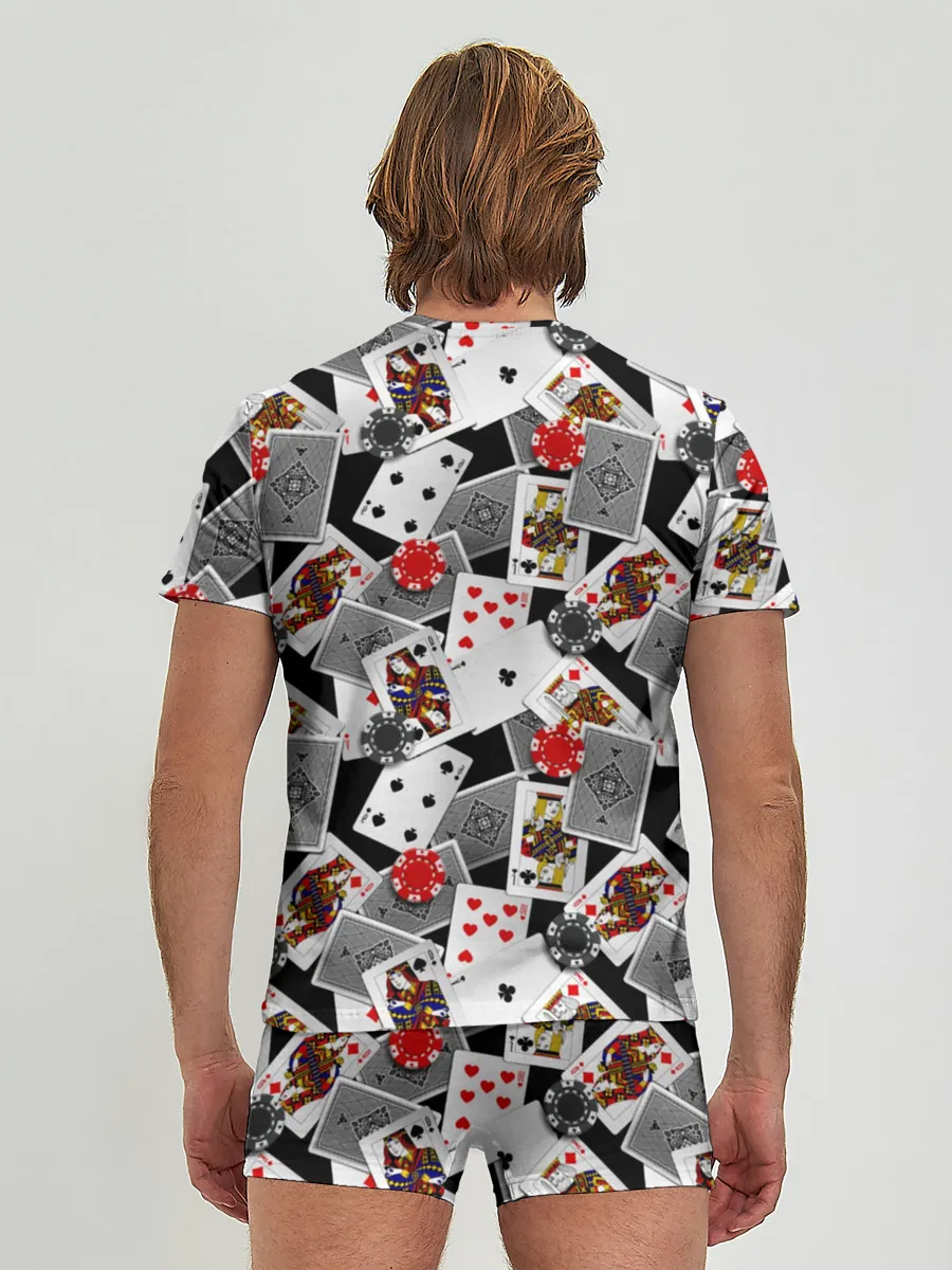 Мужские трусы с футболкой / Игральные карты