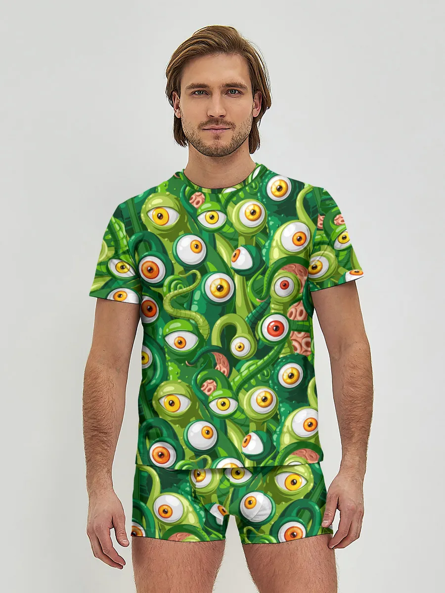 Мужские трусы с футболкой / Щупальца с глазами