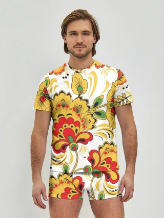 Мужские трусы с футболкой / Хохлома