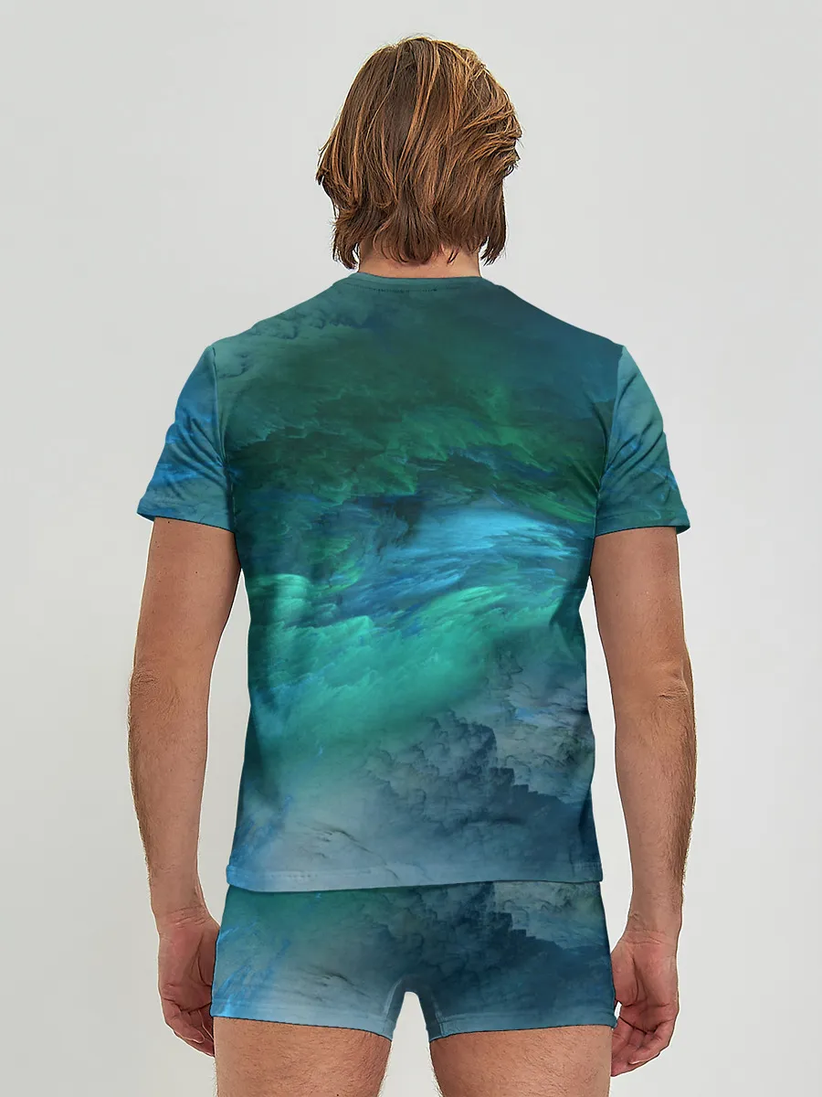 Мужские трусы с футболкой / Изумрудные Облака