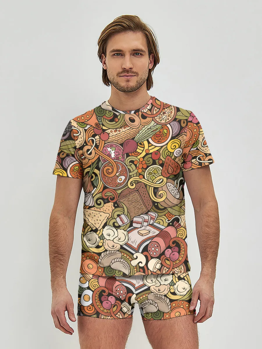 Мужские трусы с футболкой / Русская еда