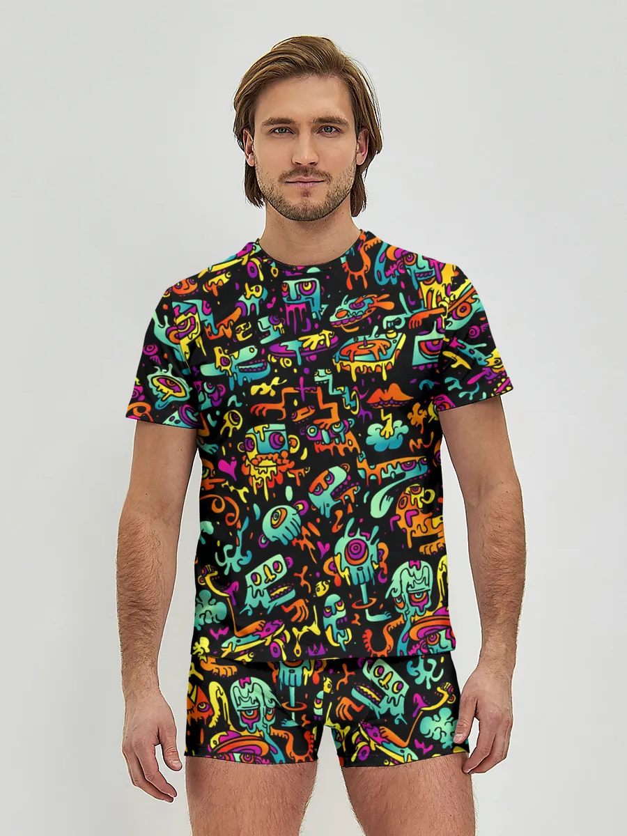 Мужские трусы с футболкой / Кислотный Диджей