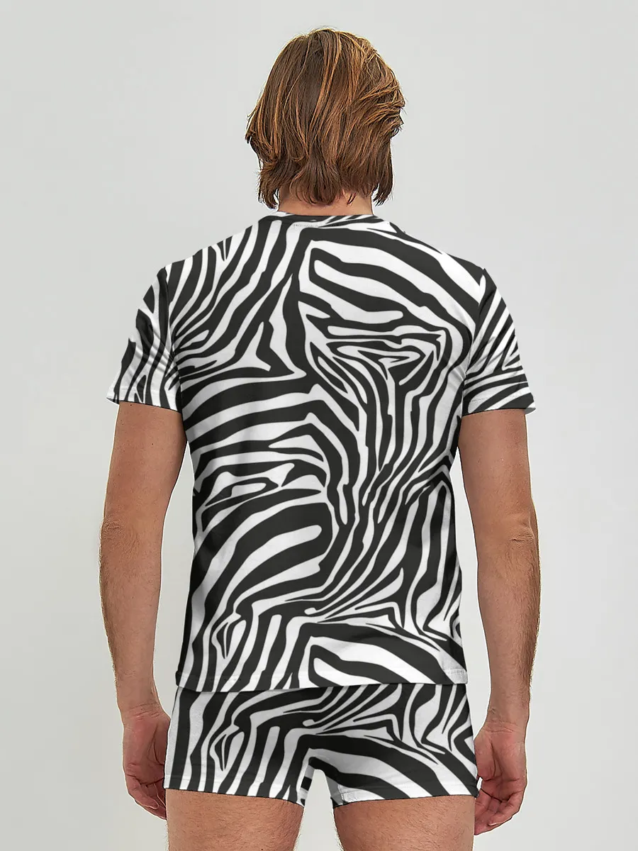 Мужские трусы с футболкой / Полосы зебры